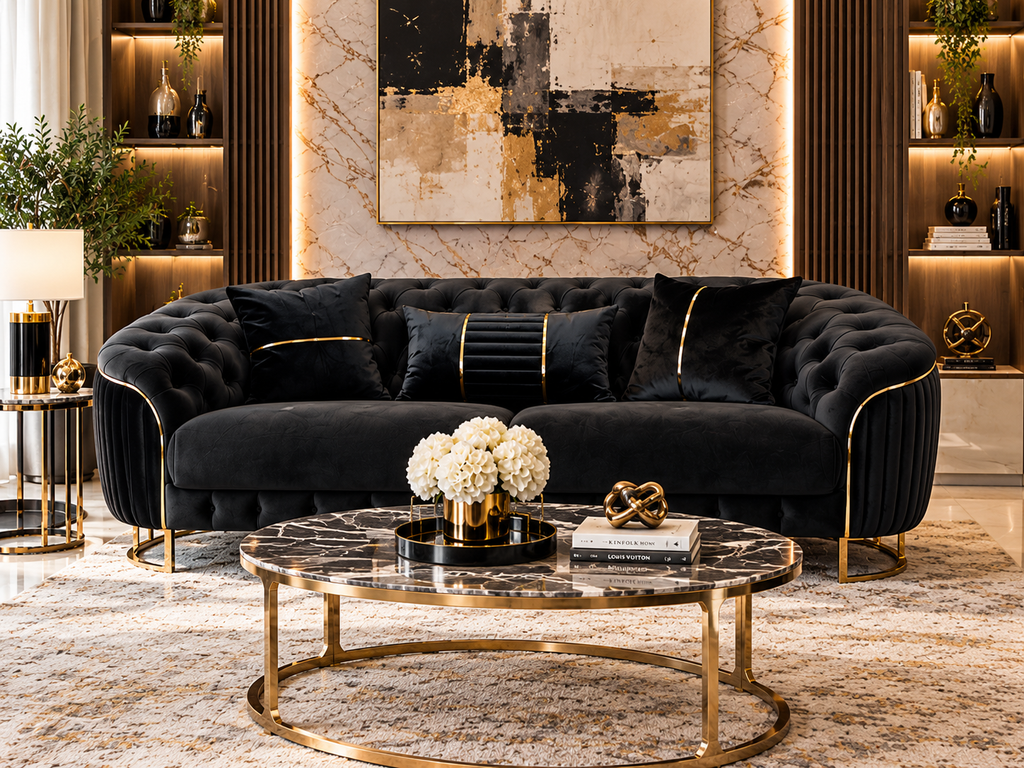 Lucas Living Room Set (Black)