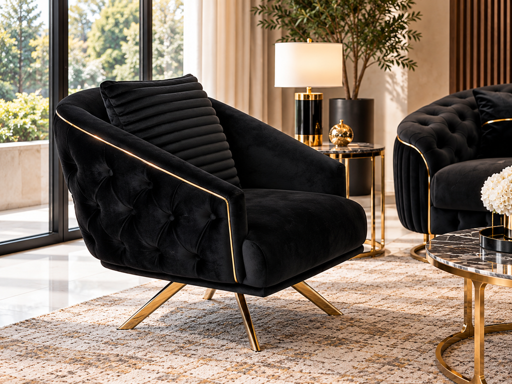Lucas Living Room Set (Black)