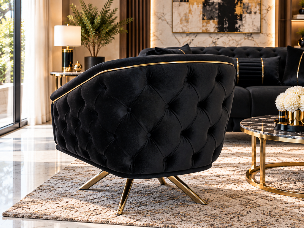 Lucas Living Room Set (Black)