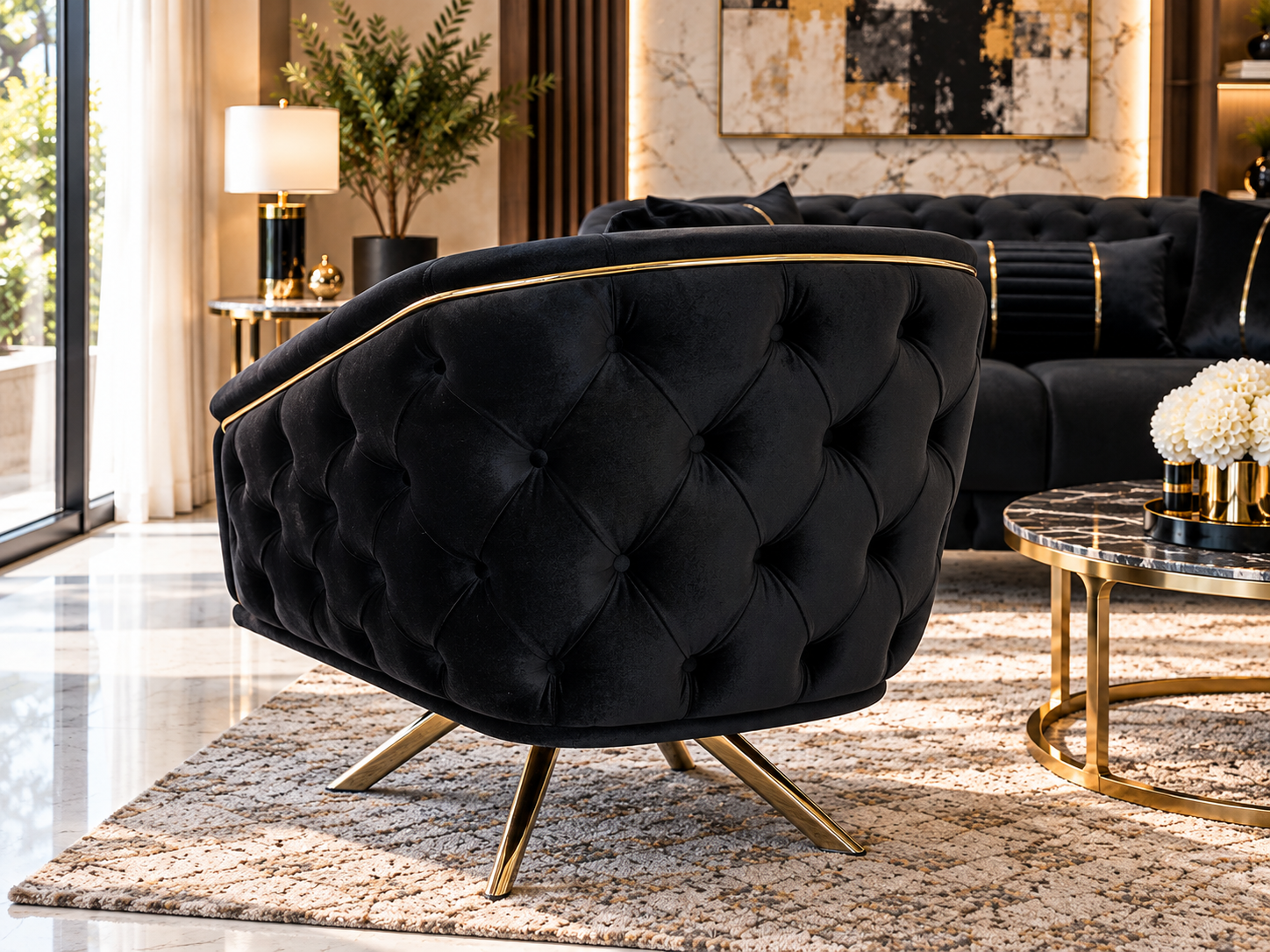 Lucas Living Room Set (Black)