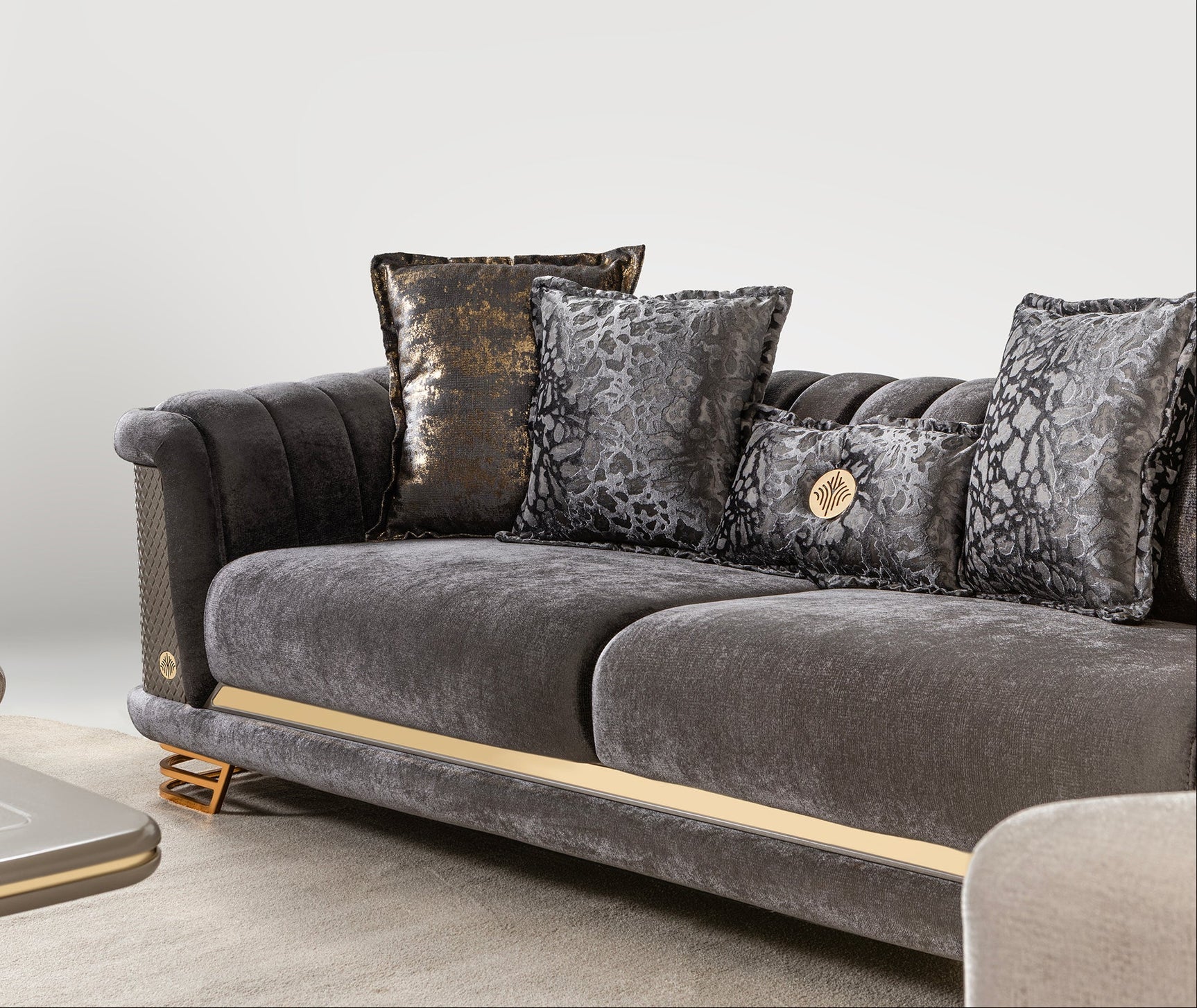 Romance Living Room Set (Gray)